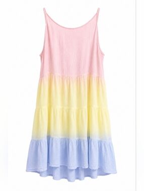 Backless Pastel Ombre Swim Coverup Sz LG